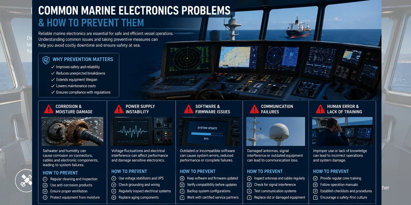 Common Marine Electronics Problems & How to Prevent Them